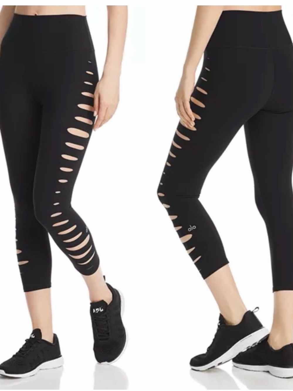 ALO Yoga Black Cutout High-Waist Leggings